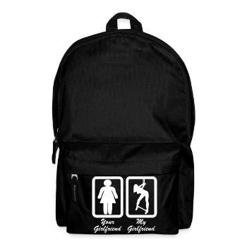 Your Girlfriend My Girlfriend Lustig Spaß Motto - Rucksack - Schwarz - Vorne