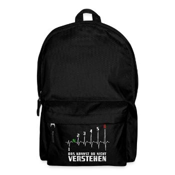 1N23456 Motorrad Gangschaltung - Adrenalin - Puls - Rucksack - Schwarz - Vorne