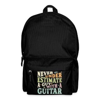 Never underestimate a Guy with a Guitar - Backpack - black - Front