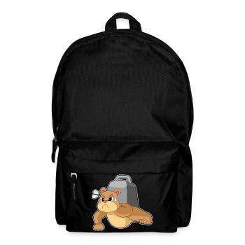 Bär Bodybuilder Hantel Bodybuilding - Rucksack - Schwarz - Vorne
