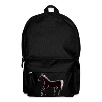 Horse Kids Ross Stallion Black Pony Farm Child - Backpack - black - Front