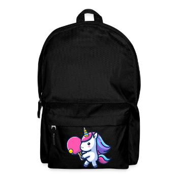 Unicorn Unicorn with Table Tennis Racket for - Backpack - black - Front