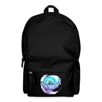 Buckelwal Aquarell - Rucksack - Schwarz - Vorne
