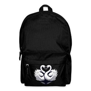 Schwan diese zwei Schwäne bilden ein Herz für dich - Rucksack - Schwarz - Vorne
