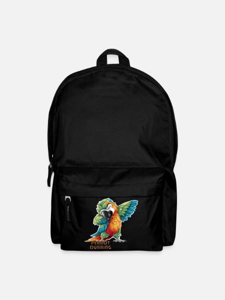 Perrot synchronisiert Gefiederte Scherben Der tropische Papagei - Rucksack - Schwarz