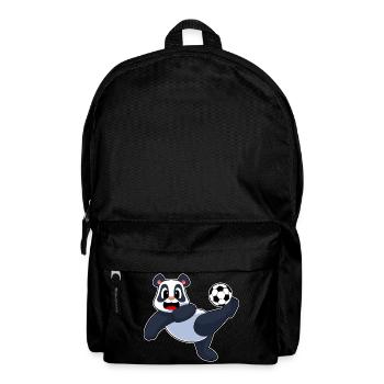 Panda Fußballspieler Fußball Sport - Rucksack - Schwarz - Vorne