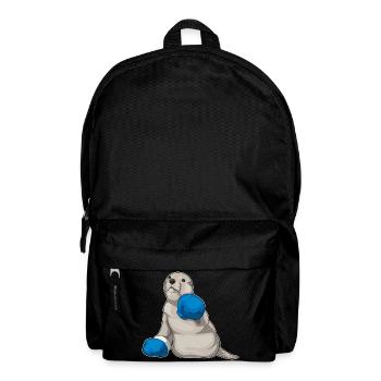 Seehund Boxer Boxhandschuhe Boxen - Rucksack - Schwarz - Vorne
