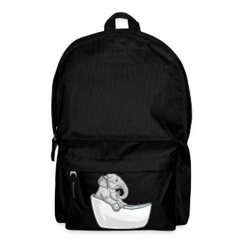Elephant Bathing Bathtub - Backpack - black - Front