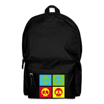 Pop art manga skull - Backpack - black - Front