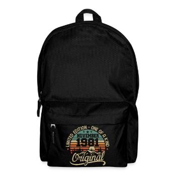 Novembre Rétro - Cadeau Anniversaire Novembre 1981 - Sac à dos - noir - Devant