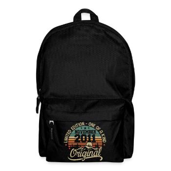 Retro November - November 2011 Birthday Gift - Backpack - black - Front
