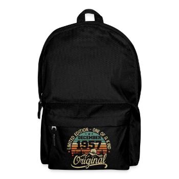 Originalgeschenk zum 68. Geburtstag, Dezember 1957 - Rucksack - Schwarz - Vorne