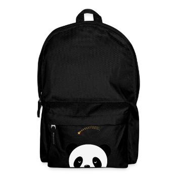 Träumender Panda mit Sternschnuppe - Rucksack - Schwarz - Vorne
