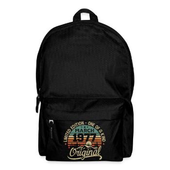Original March 1977 Birthday Gift March 1977 - Backpack - black - Front