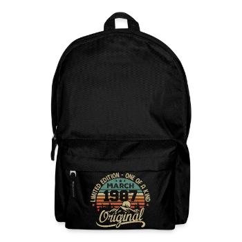 Original March 1987 Birthday Gift March 1987 - Backpack - black - Front