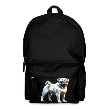 Mops - Haustier Design - Rucksack - Schwarz - Vorne