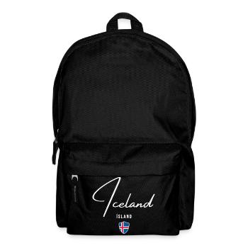 Icelandic pride, minimalist sleek design - Backpack - black - Front