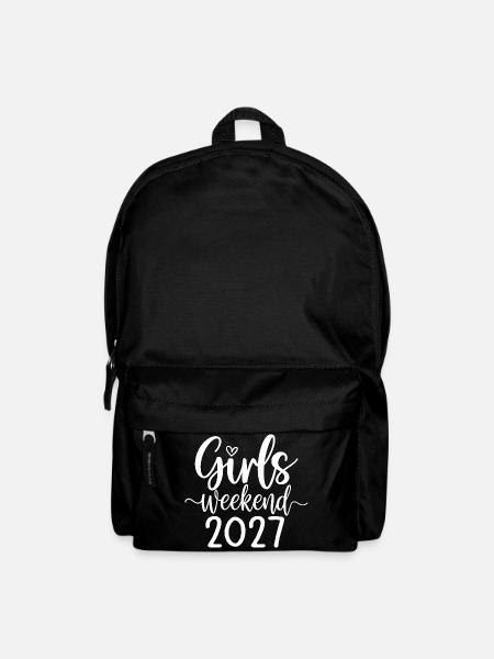 Girls Weekend 2027 Schriftzug - Rucksack - Schwarz
