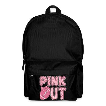 Pink Out Football Bewusstsein für Brustkrebs - Rucksack - Schwarz - Vorne