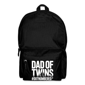 Dad of Twins – Funny Dad Design Twins - Backpack - black - Front