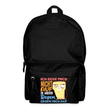 Ich rege mich nicht auf die anderen regen mich auf - Rucksack - Schwarz - Vorne