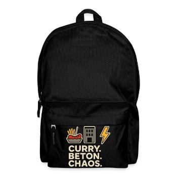 Curry Beton Chaos Berlin Street Design - Rucksack - Schwarz - Vorne