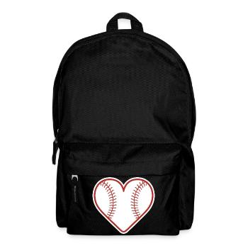 Baseball Heart Design Love Baseball - Backpack - black - Front