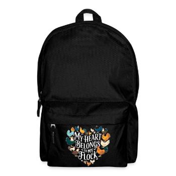 My heart belongs to my flock - Backpack - black - Front