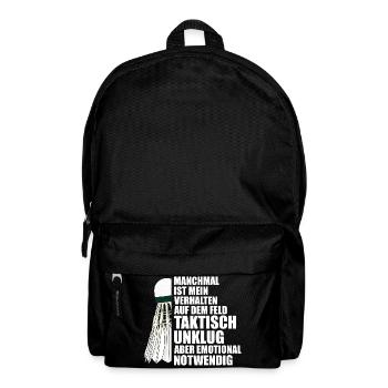 Verhalten Federball Badminton Badmintonspieler - Rucksack - Schwarz - Vorne