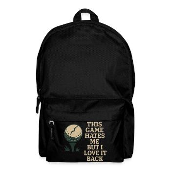 Funny golf humor, sarcastic dad, - Backpack - black - Front
