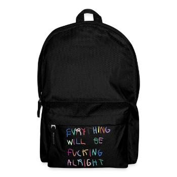 Everything will be alright bunt - Backpack - black - Front