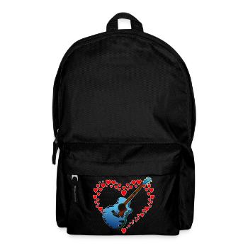 Heart with guitar - Backpack - black - Front