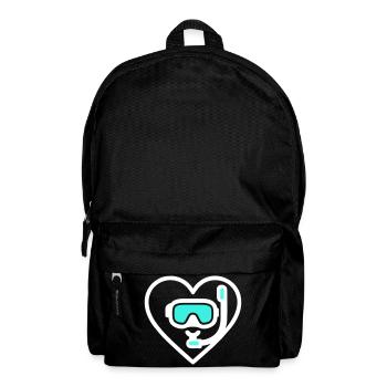 Herztauchen – Ocean Lover Design - Rucksack - Schwarz - Vorne