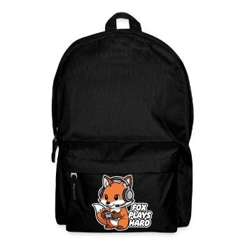 Fuchs mit Headset Spielheld - Rucksack - Schwarz - Vorne