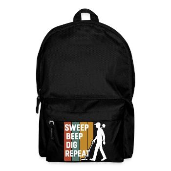 Balayage Bip Creuser Répéter Détection de métaux Fun - Sac à dos - noir - Devant