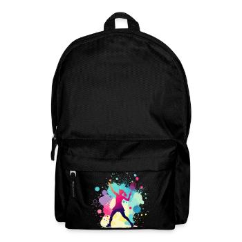 Tennis, Tennisspielerin Frau, Tennisgrafik - Rucksack - Schwarz - Vorne