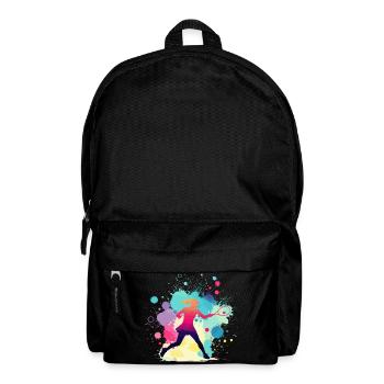 Tennis, Joueuse de tennis féminine, Graphique de tennis - Sac à dos - noir - Devant
