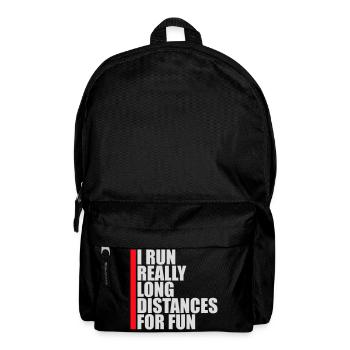 I Run Really Long Distances For Fun Marathon Sport - Rucksack - Schwarz - Vorne