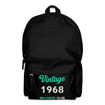 Vintage 1968 – Billiards Club Retro Birth Year - Backpack - black - Front
