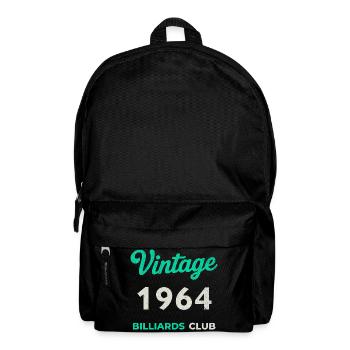 Vintage 1964 – Année de naissance rétro du Billiards Club - Sac à dos - noir - Devant