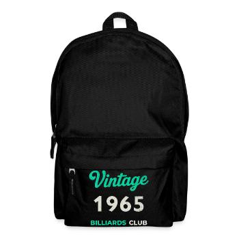 Vintage 1965 – Billiards Club Retro Birth Year - Backpack - black - Front