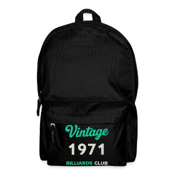 Vintage 1971 – Billiards Club Retro Birth Year - Backpack - black - Front