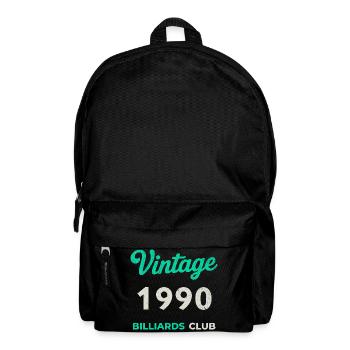 Vintage 1990 – Billiards Club Retro Year of Birth - Backpack - black - Front