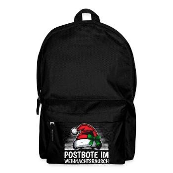 POSTBOTE IM WEIHNACHTSRAUSCH Lustiges - Rucksack - Schwarz - Vorne
