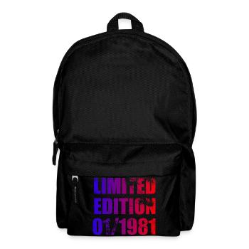 45th Birthday Limited Edition 01/1981 - Backpack - black - Front