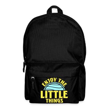 Enjoy The Little Things Gratitude Mindfulness - Backpack - black - Front