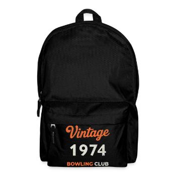Vintage 1974 – Bowling Club Retro Geburtsjahr - Rucksack - Schwarz - Vorne