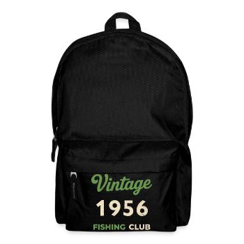 Vintage 1956 – Fishing Club Retro Geburtsjahr - Rucksack - Schwarz - Vorne
