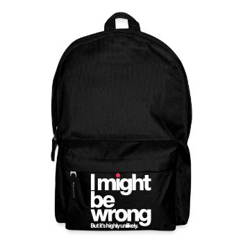 Je peux me tromper mais c’est un je-sais-tout très improbable - Sac à dos - noir - Devant