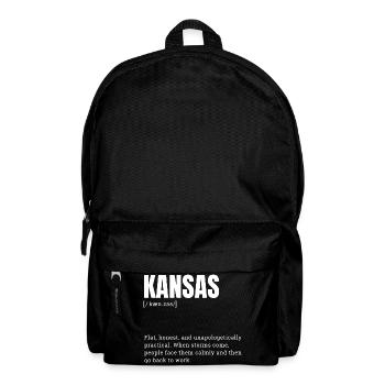 Kansas Resilience in Bold Typography - Backpack - black - Front